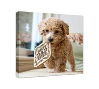 Anjiefo Personalized Photo to Canvas Print - Canvas Prints With Your Photos on Custom Wall Art for Bedroom, Living Room, Wedding Baby Pet Family Picture Framed Wall Art(12" W x 12" H)