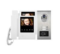 ANJIELO SMART Video Door Phone 4.3'' TFT Wired Video Intercom Doorbell System RFID Camera with 2/3/4 Monitor Doorphone for Multi Apartment EM Key Unlock (2M1B)