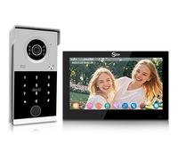 ANJIELO SMART Wire Video Door Intercom System HD 1080P Family Home,wired doorbell kit,7 Inch WiFi Monitor, Bell with Camera & Monitor,IP65 Weatherproof,Door Opener (black)