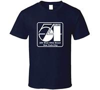 anjin Studio 54 Logo T-Shirt Retro Famous Disco NYC Navy