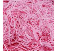 Anjing Shredded Kraft Tissue Paper, Raffia for Gift Box Filling Christmas, Easter Gift Hampers, Hamper Filling, Basket Filler, Packaging Filler 1000g pink