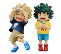 Anjinguang 2PCS MHA Figures Midoriya Izuku Figure Statue, 11cm Bakugou Katsuki Anime Action Figure Character Model Cake Toppers Ornament Desktop Collectible Gifts