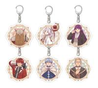 Anjinguang 6pcs Acrylic Keyring Frieren: Beyond Journey's End Frieren/Stark/Fern Anime Keychain Pendant for Men Women Key Purse Backpack Car Charms Cartoon Hanging Ornament