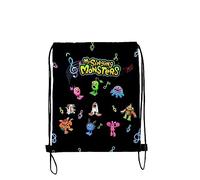 Anjinguang Anime Drawstring Backpack for Kids,My Singing Monsters Drawstring Bag,Cartoon Rucksack for Student Sports Travel Gym 48 * 32cm