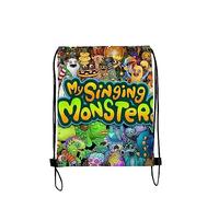 Anjinguang Anime Drawstring Backpack for Kids,My Singing Monsters Drawstring Bag,Cartoon Rucksack for Student Sports Travel Gym 48 * 32cm