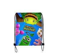 Anjinguang Anime Drawstring Backpack for Kids,My Singing Monsters Drawstring Bag,Cartoon Rucksack for Student Sports Travel Gym 48 * 32cm