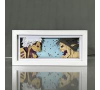 Anjinguang Anime Led Light Box Eren Jaeger Figure Lamp 3D Paper Cut Photo Frame Light Bedroom Lamp RGB 16-Color Changing Night Light Party Decor Gift