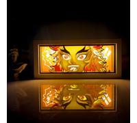 Anjinguang Anime Led Light Box Tanjiro Nezuko Figure Lamp 3D Paper Cut Photo Frame RGB 16-Color Changing Atmosphere Night Light Decor Gift for Fans