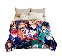 Anjinguang Anime My Hero Academia Collage Fleece Throw Blanket My Hero Academia Ultra Soft Warm Blanket Air Conditioner Super Soft Plush Blanket for Bed Couch Sofa 80x120cm Bed Blanket
