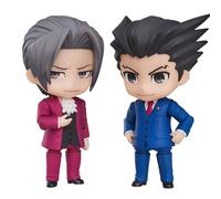 Anjinguang Anime Phoenix Wright Figure, Miles Edgeworth Action Figures Game Characters Model Statue Figurine Collectibles Action Figure Ornaments Gifts 10 cm
