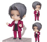 Anjinguang Anime Phoenix Wright Figure, Miles Edgeworth Action Figures Game Characters Model Statue Figurine Collectibles Action Figure Ornaments Gifts 10 cm