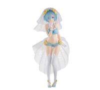 Anjinguang Anime Rem Figure Ram Re 0 Figure 24cm Wedding Dress Rem and Ram Figurine Action Figure Statue Model PVC Cake Topper Gifts for Collectible