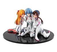Anjinguang Ayanami Rei/Mari Makinami Illustrious/Asuka Langley Soryu Anime Action Figures Cartoon Girl Model Combination Statue Desktop Ornament Figurine Collectible