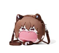 Anjinguang BSD Anime Backpack Dazai Osamu Cute Plush Shoulder Bag Akutagawa Ryunosuke Cartoon Fun Big Mouth Schoolbags for Students Travel and Hiking