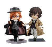 Anjinguang Bungo Stray Dogs Dazai Osamu Figure,Anime BSD Nakahara Chuuya Action Figure Statue,PVC Model Figurine Collectibles Desk Figure Gifts 10 cm