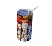 Anjinguang DAN DA DAN Merch Ayase Momo/Okarun/Turbo Granny Water Cup Anime Cartoon Insulated Mug Stainless Steel Coffee Cup with Straw for Sports Travel, School, Office Portable Cup Bottle 420ML Gift