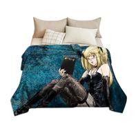Anjinguang Death Note Blanket Anime Fleece Throw Light Yagami/Misa Amane Blanket Flannel Super Soft Warm Adults Kids Blanket for Sofa Bed