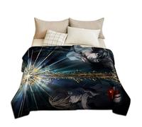 Anjinguang Death Note Blanket Anime Fleece Throw Light Yagami/Misa Amane Blanket Flannel Super Soft Warm Adults Kids Blanket for Sofa Bed