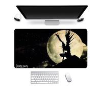 Anjinguang Death Note Mouse Pad Anime Mouse Mat Light Yagami/L/Ryuuku Printed Gaming Computer Keyboard Pad Laptop Mat Water-Resistant Mousepad for Office Student Desktop
