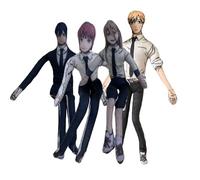 Anjinguang Denji Figure Plush Anime Makima Power Twistable Action Figures Doll Cartoon Pillow Posable Anime Figurine Home Sofa Decoration