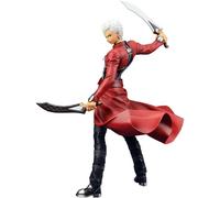 Anjinguang Fate Stay Night Figure Archer-Emiya Shirou Action Figure Red Uniform Standing Pose Model with Accessories PVC Anime Illustration Statue Collection 25CM