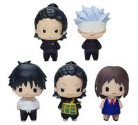 Anjinguang Gojo Satoru Figure Anime Mini Figure Set 7cm JJK Action Figure Geto Suguru Figurine Pea-eyed JJK Cake Topper Statue Model Decor Gifts 5pcs