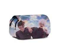 Anjinguang Gojo Satoru Pencil Case JJK Gojo Geto Suguru Bag Pen Box Storage Large Capacity Durable Students Boys Girls Pencil Pouch Stationary Cartoon Pen Bag Back to School Supplies Cosplay Gift