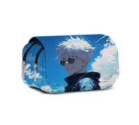 Anjinguang Gojo Satoru Pencil Case JJK Gojo Geto Suguru Bag Pen Box Storage Large Capacity Durable Students Boys Girls Pencil Pouch Stationary Cartoon Pen Bag Back to School Supplies Cosplay Gift