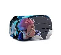 Anjinguang Gojo Satoru Pencil Case JJK Gojo Geto Suguru Bag Pen Box Storage Large Capacity Durable Students Boys Girls Pencil Pouch Stationary Cartoon Pen Bag Back to School Supplies Cosplay Gift