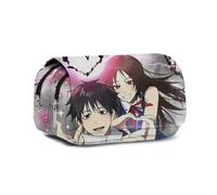 Anjinguang Gojo Satoru Pencil Case JJK Gojo Geto Suguru Bag Pen Box Storage Large Capacity Durable Students Boys Girls Pencil Pouch Stationary Cartoon Pen Bag Back to School Supplies Cosplay Gift