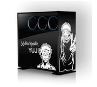 Anjinguang Gojo Satoru Stickers,Anime Stickers for PC Case, Itadori Yuji Cartoon Vinly Computer Chassis Skin Stickers,Computer Case Decal Decor,Waterproof Easy Removable (Black and White)
