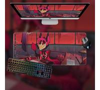 Anjinguang Hazbin Hotel Mouse Mat, Alastor/Angel Dust Anime Mouse Pad, 800×300mm Large Gaming Mouse Pad Desk Keyboard Mat for Computer Laptop Office Student Water-Resistant Mousepad