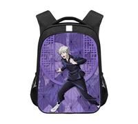 Anjinguang JJK Backpack Gojo Satoru Bag Geto Suguru Itadori Yuji Anime Schoolbag Canvas Rucksack Student Laptop Bag Boys Girls School Travel Daypack