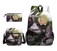 Anjinguang Kafka Hibino Backpack 3pcs Set Anime Kikoru Shinomiya/Soshiro Hoshina Schoolbag with Single Shoulder Bag and Pencil Case, Student Leisure Travel Book Bag