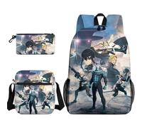 Anjinguang Kafka Hibino Backpack 3pcs Set Anime Kikoru Shinomiya/Soshiro Hoshina Schoolbag with Single Shoulder Bag and Pencil Case, Student Leisure Travel Book Bag
