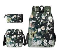 Anjinguang Kafka Hibino Backpack 3pcs Set Anime Kikoru Shinomiya/Soshiro Hoshina Schoolbag with Single Shoulder Bag and Pencil Case, Student Leisure Travel Book Bag