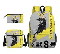Anjinguang Kafka Hibino Backpack 3pcs Set Anime Kikoru Shinomiya/Soshiro Hoshina Schoolbag with Single Shoulder Bag and Pencil Case, Student Leisure Travel Book Bag