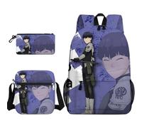 Anjinguang Kafka Hibino Backpack 3pcs Set Anime Kikoru Shinomiya/Soshiro Hoshina Schoolbag with Single Shoulder Bag and Pencil Case, Student Leisure Travel Book Bag