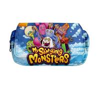 Anjinguang Kids Pencil Case- My Singing Monsters Pencil Case Game Anime Stationery Pouch Student Pencil Box Large Capacity Cartoon Storage Pen Bag for Teen Boy Girl Gifts