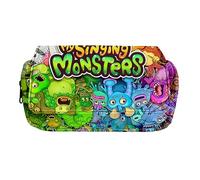 Anjinguang Kids Pencil Case- My Singing Monsters Pencil Case Game Anime Stationery Pouch Student Pencil Box Large Capacity Cartoon Storage Pen Bag for Teen Boy Girl Gifts
