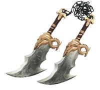 Anjinguang Kratos Cosplay Props Double Knife Weapon Chain Blades of Chaos Halloween Costume Accessories for Fancy Dress Party 45CM