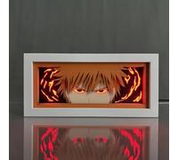 Anjinguang Kurosaki Ichigo Figure Anime Light Box Carving Paper Cut Light Shadow Box Frame Light Bedroom Lamp Party Decor Birthday Gift (RGB 16-Color Changing)