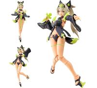 Anjinguang Megami Device - Asra Tamamo no Mae Action Figure Anime Girl Model Kit Self Assembly Movable Joints Interchangeable Parts Articulated Anime Figurine Decoration 14CM