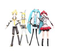 Anjinguang Miku Plush Kagamine Rin/Kagamine Len Soft Figure Twistable Anime Plushies 28cm Cartoon Stuffed Funny Throw Pillow Miku Merch Home Decoration Gifts