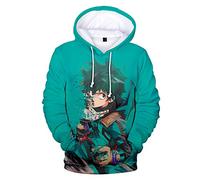 Anjinguang My Hero Academia BNHA Hoodie Todoroki Shoto Cosplay Costume Hoodie Anime 3D Hoodie Boku No Hero Academia Izuku Midoriya Hoodies Cosplay Costume Training Unisex Kids 100-150 cm
