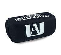 Anjinguang My Hero Academia Pencil Case，Anime MHA Pencil Case，Large Double Zipper Canvas Pen Pouch Children School Stationery Storage Bag Pencil Box for Students Boy Girl