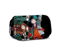 Anjinguang My Hero Academia Pencil Case MHA Pencil Case Anime Kids Pen Bag Stationery Case Double Layers Large Capacity Student Pencil Box Cartoon School Office Storage Pouch