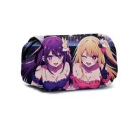 Anjinguang Oshi no Ko Pencil Case Student Pen Bag Hoshino Ai Figure 12D Printed Large-Capacity Pencil Pouch Stationery Pencil Box for Girls Boys School Supplies