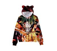 Anjinguang Teen's Novelty Hoodies My Hero Academia 3D Printed Boku No Hero Academia Sweatshirt for Boys Girls