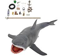 Anjinguang The Game Of Jaws Figure Horror Figurine 45cm Head to Tail Action Figure Animal Model with Accessories PVC Statue Collectible Home Decor Gifts